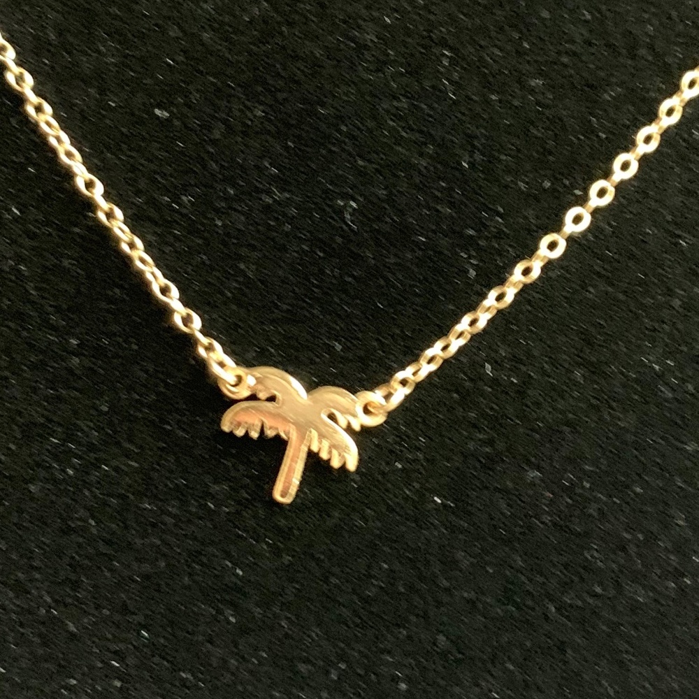 Palm Tree Charm Adjustable Necklace